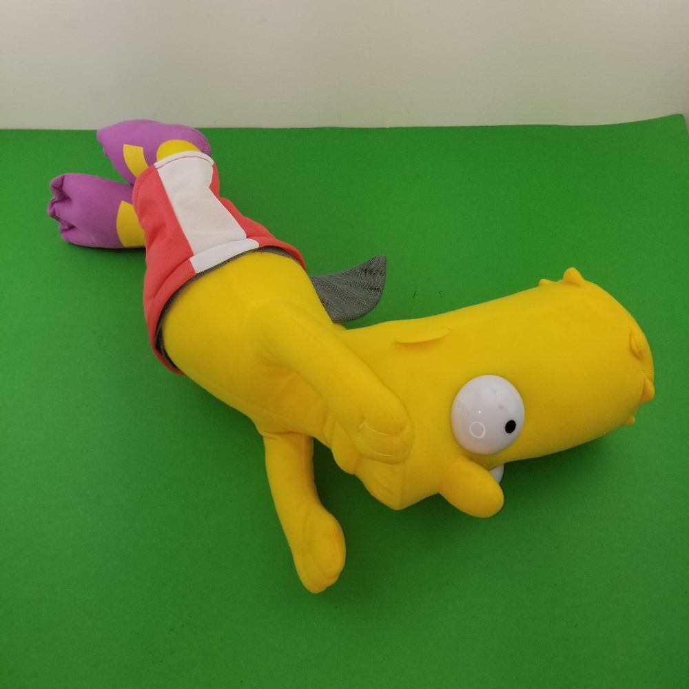 SIMPSONS BART Simpson in Swim Trunks & Shark Fin 18" Stuffed Plush Toy 467